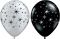 Балони Сребърни и Черни оникс на искри и спирали 11'' (28см.)