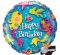 Холограмен фолиен балон с надпис Happy Birthday и русалки  18"- 45 см.
