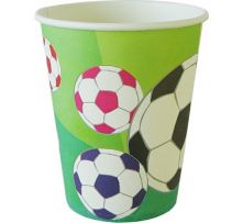 Картонени чаши с футболни топки