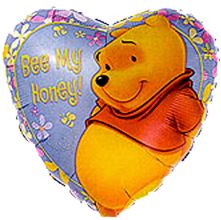 Сърце с надпис Bee My Honey Мечо Пух ( Pooh)  18"- 45 см.