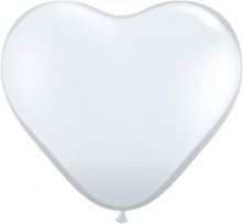 Латексови балони 15 inch / 38 cm във формата на сърце - безцветни