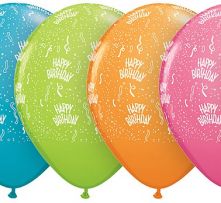 Балон Happy Birthday (Честит Рожден Ден)  с конфети  11'' (28см.)