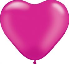 Латексови балони 6"/ 15 cm във формата на сърце - перлено цикламен