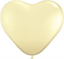 Латексови балони 6"/ 15 cm във формата на сърце - шампанско