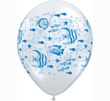 Балони прозрачни - Морско дъно 11'' (28см.)