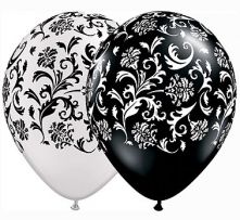 Балони Бели и Черни оникс - дамаска 11'' (28см.)