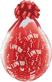 Балони за подаръци  с надпис I Love You 18" - 45см