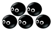 Балон Очи  5'' (13см.) черен оникс