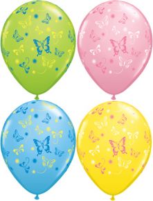 Балони с Пеперуди - асорти 11'' (28см.)