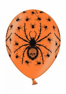 Балони оранжеви с паяци Пастел 12" - 30.50см.