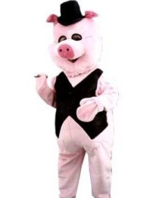 Карнавален маскот костюм - Г-н Прасе Mr Pig ЛУКС