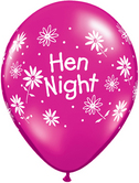 Балони с надпис Hen Night 11"- 28см.