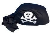 Шапка имитация на Пиратска кърпа  с череп и кости - черна