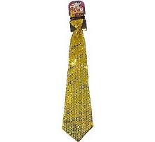 Вратовръзка с пайети - златиста 44см.