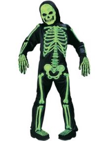 Карнавален костюм - Скелет зелен 3D