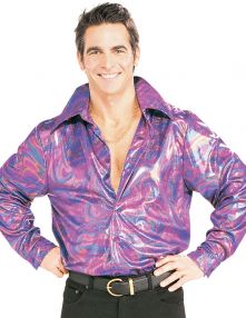 Карнавален костюм Диско многоцветна риза от 70-те