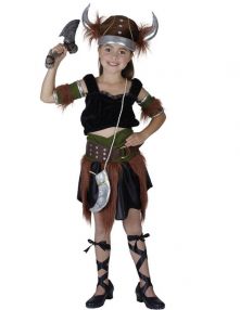 Детски момичешки костюм -  Викинг