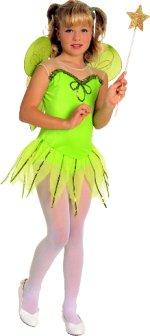 Детски костюм - малка зелена Фея Tinkerbell