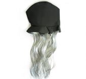 Вампирска шапка с бяла коса - размер S