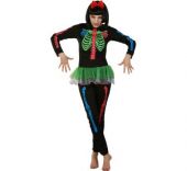 Карнавален костюм Скелетка - разноцветна