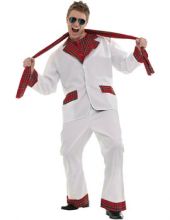 Карнавален костюм от 70-те бял костюм с каре - 70s Tartan Glam Rocker Disco